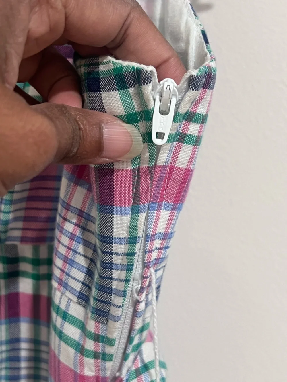 EUC Ralph Lauren Girl’s Plaid Ruffled Neck Tie Waist Cotton Summer Dress